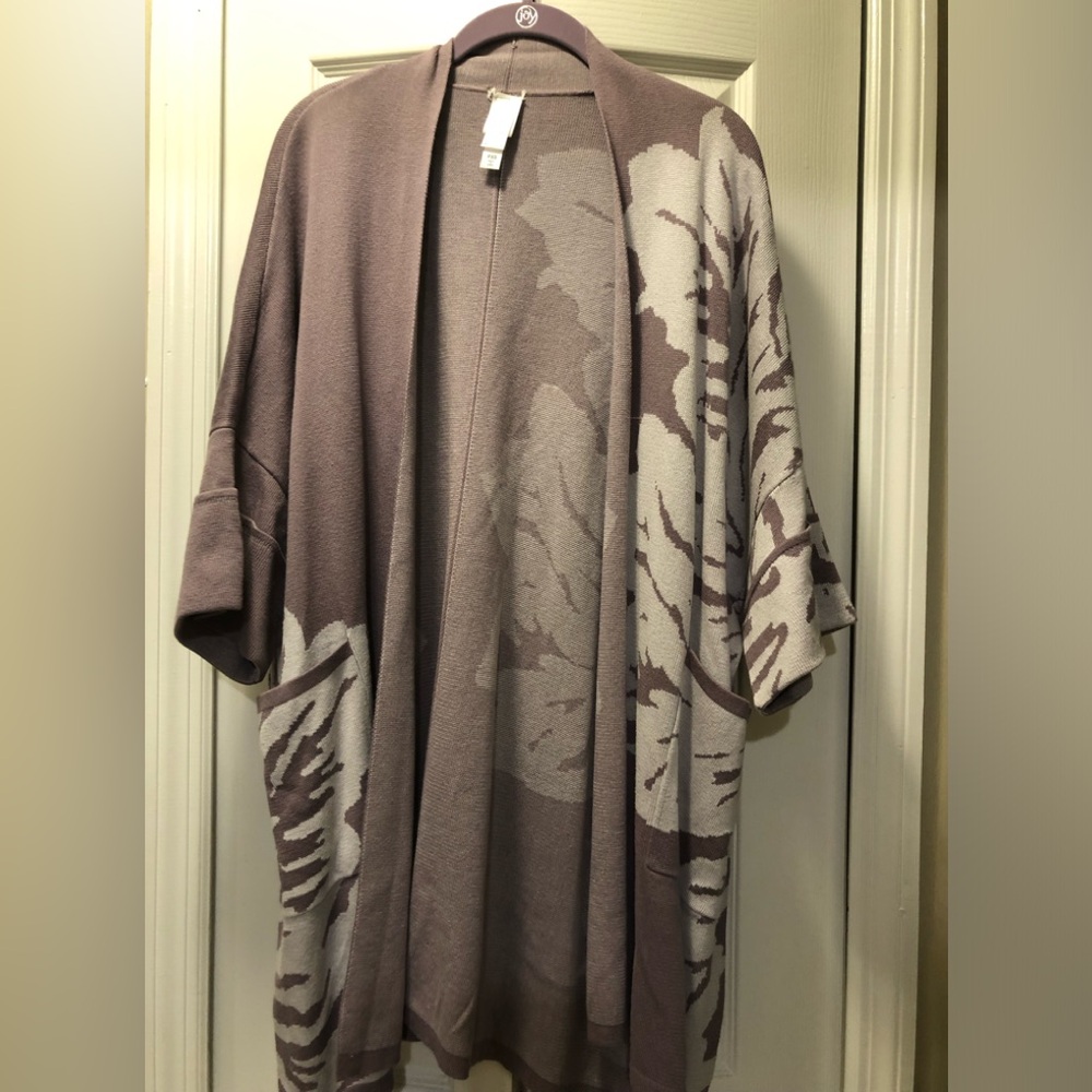 MarlaWynne Purple Floral Cardigan